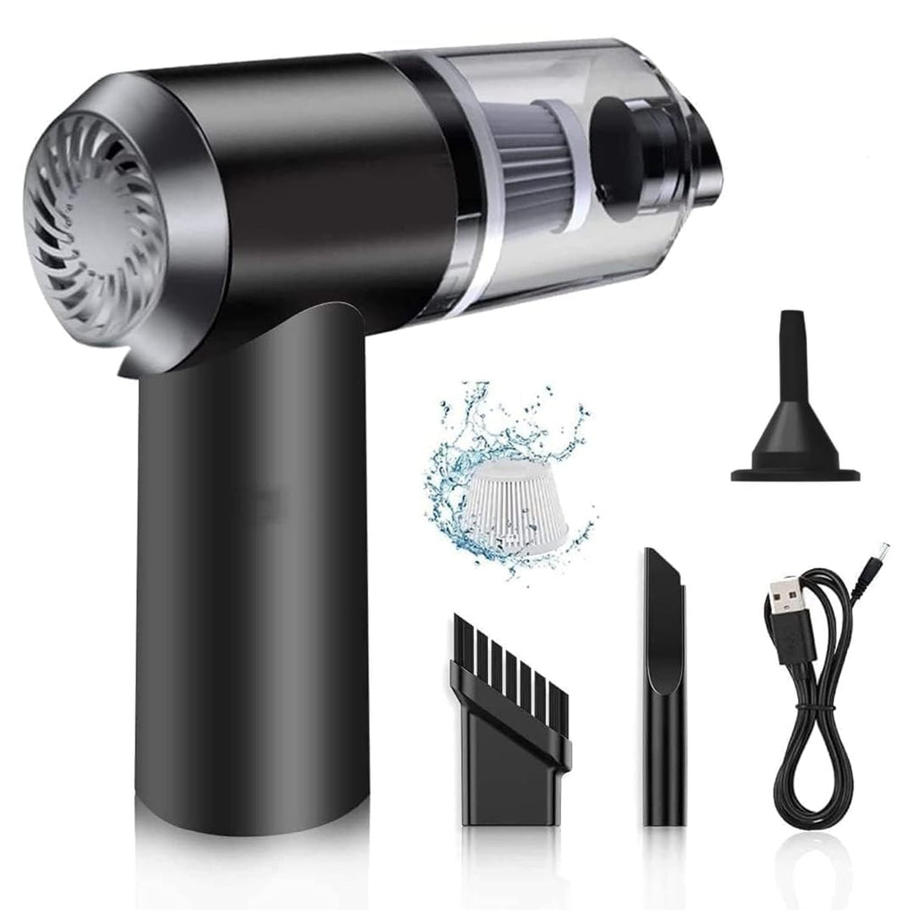 TY Portable Car Vacuum Cleaner with Blower | USB Rechargeable Wireless Handheld Cleaner Traveling,Portable,Rechargeable (4inn1)