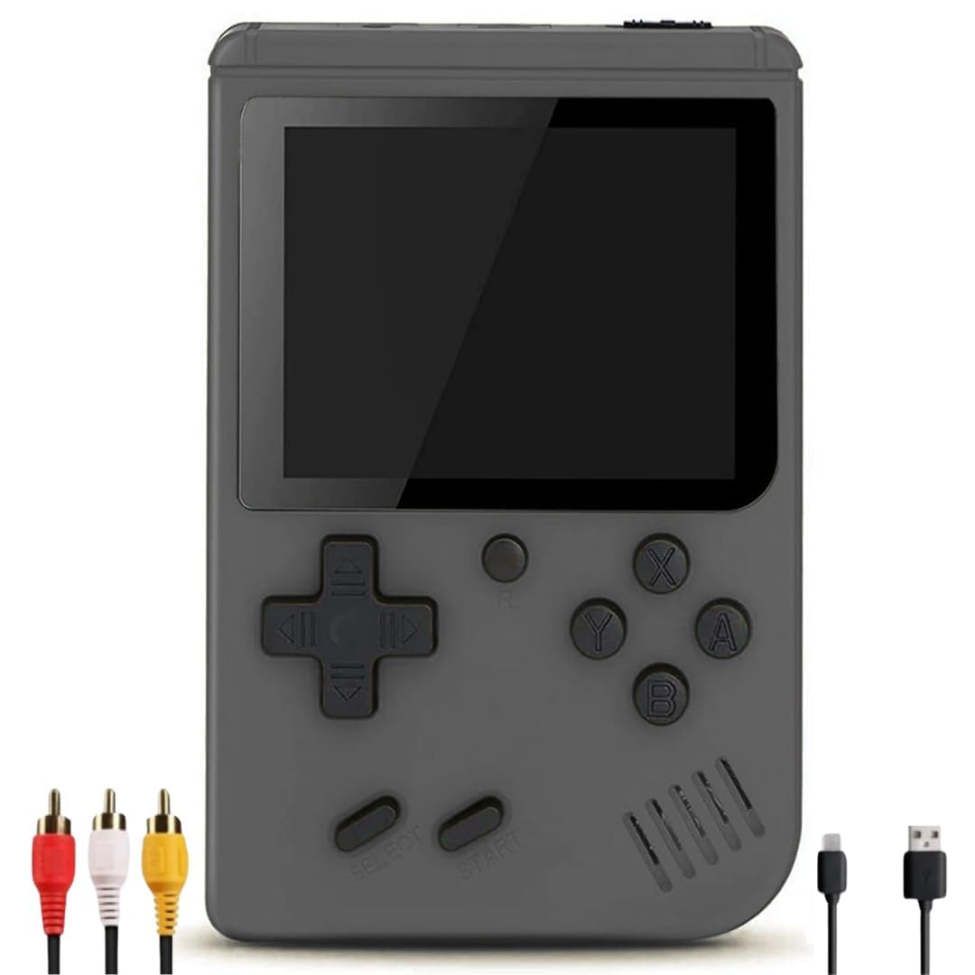 Craze On Tech Game Box 400 in 1 – Retro Handheld Gaming Console with 3 Inch Color Screen, Rechargeable Battery, AV Output, Classic Video Games for Kids & Adults (Colour May Vary)