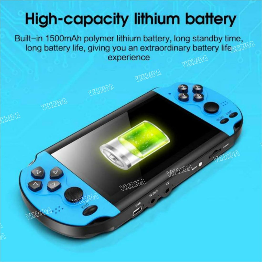 TY Handheld Game Players | 4.3In X7 Video Game Console | Double Rocker 8GB Memory Built in 10000 Games MP5 Multifunctional Inbuilt Camera