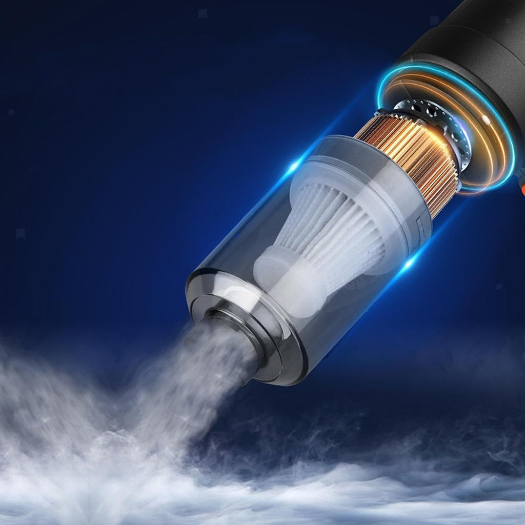 TY Portable Car Vacuum Cleaner with Blower | USB Rechargeable Wireless Handheld Cleaner Traveling,Portable,Rechargeable (4inn1)