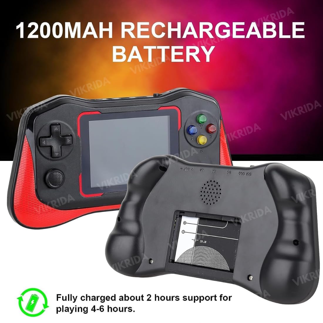 TY Handheld Game Players | 4.3In X7 Video Game Console | Double Rocker 8GB Memory Built in 10000 Games MP5 Multifunctional Inbuilt Camera
