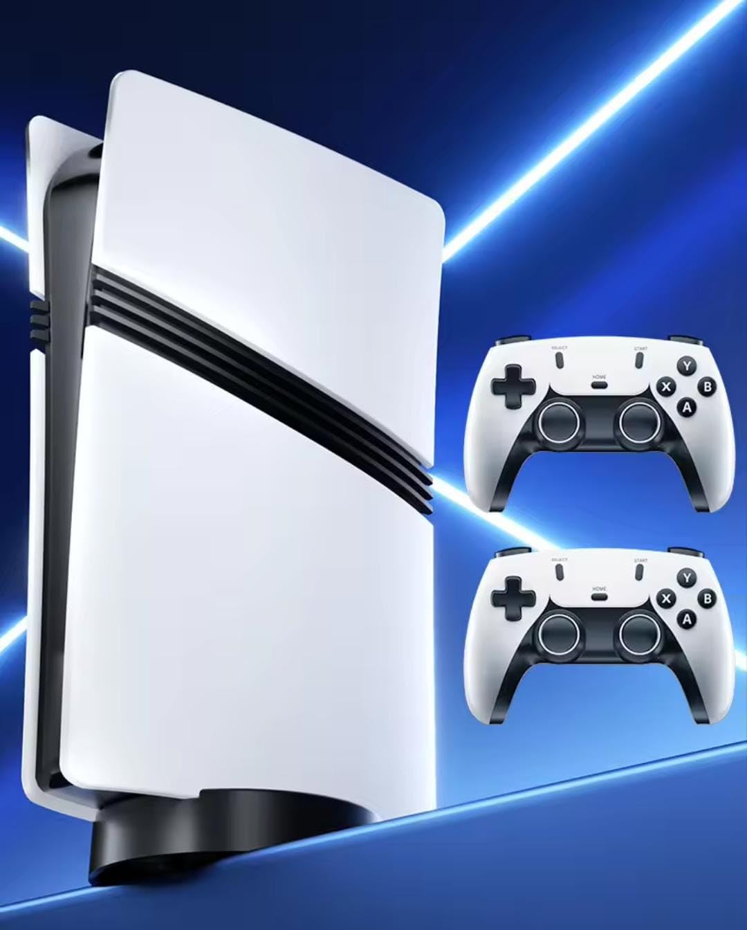 TY GS5 PRO Wireless Video Game  Console 128GB-Plug & Play 4K HD Output with 53 Emulators & 60,000+ Games-Game Stick for PC/TV/Projector-Exclusive Edition-Dual Controllers Included (64gb)