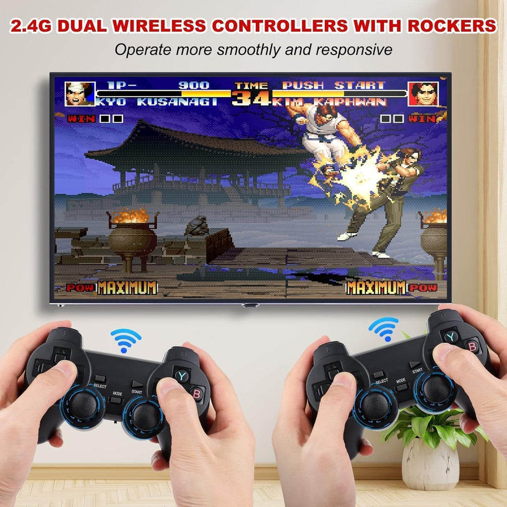 Trend Yourstyle Wireless video games for tv gaming Retro gaming console with Game Stick Plug & Play TV Video Game Set for 2 player with 9Emulator for Kids & Old School Station Video Game