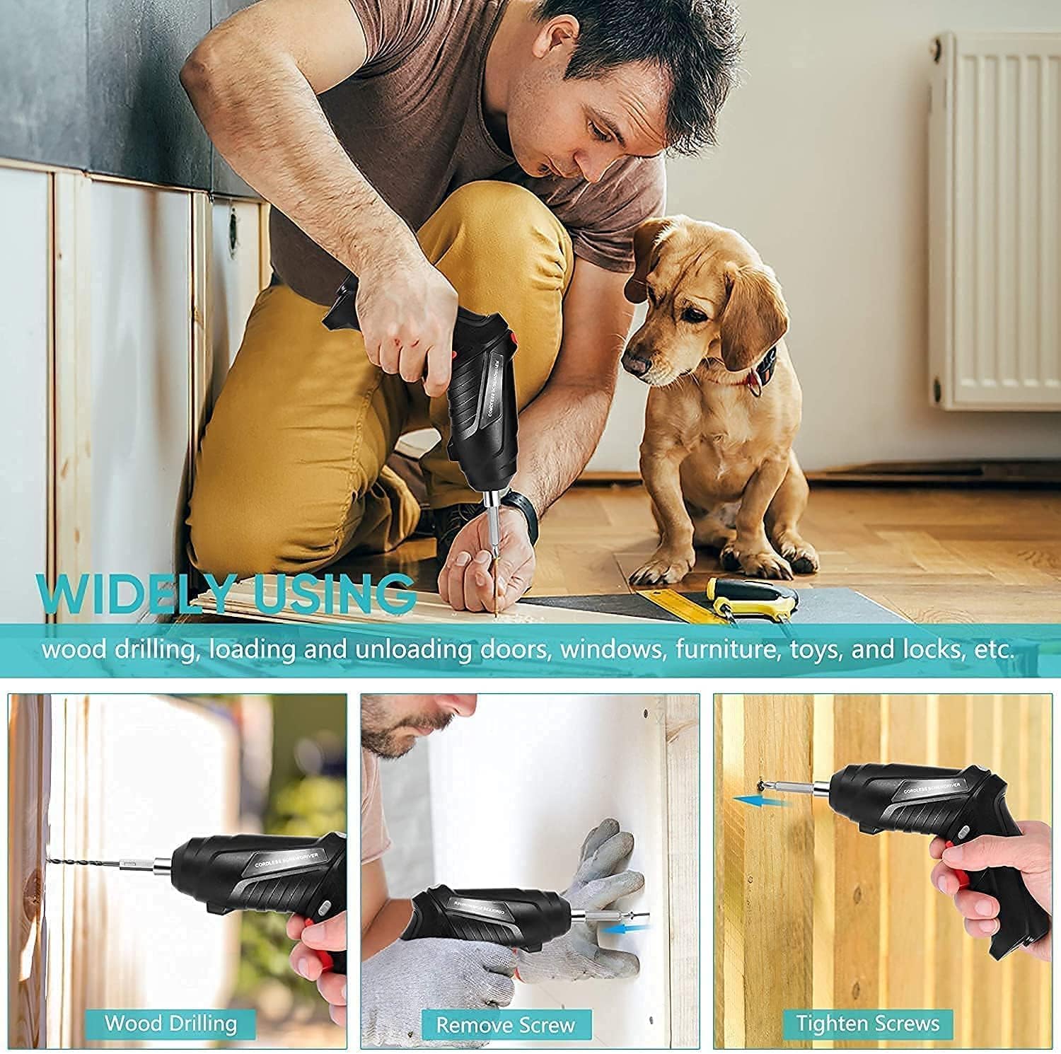 47 in 1 Electric Screwdriver| usb rechargeable mini Screwdriver| Cordless Drill Screwdriver Bits Set |Electric Portable Drill Driver Machine (47 in 1 Electric Screwdriver)