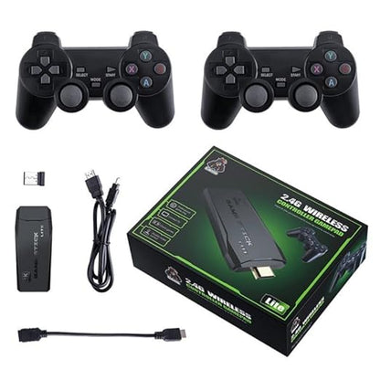 M8 Gamestick Wireless video games for TV gaming Retro gaming console with Game Stick 1080p Plug & Play TV Video Game Set for 2 player with Emulator for Kids & Old School Station Video Game