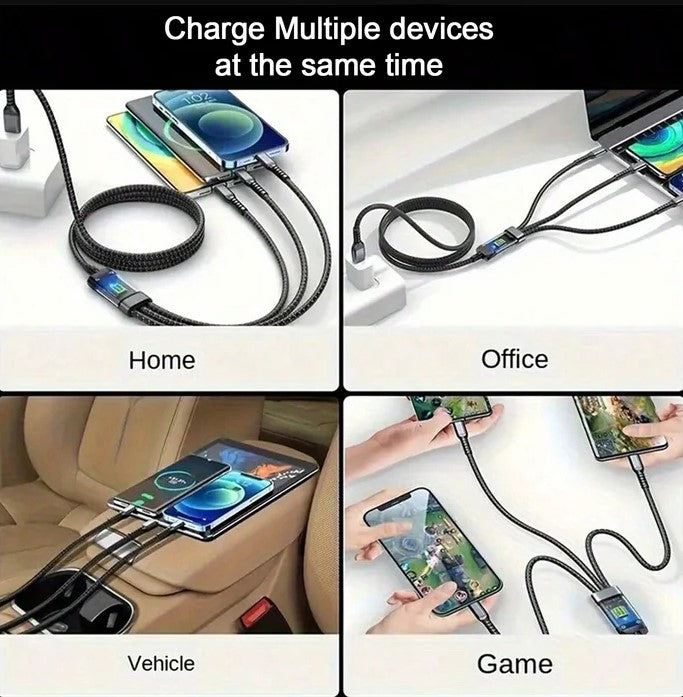 3 in 1 Charging Cable 100W (Buy 1 Get 1 Free)